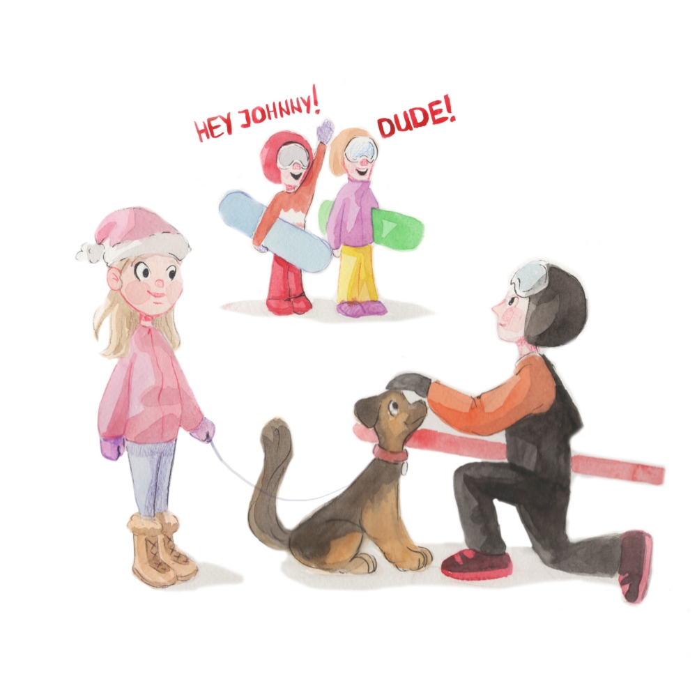 Johnny Avalanche Pets Dog Original Johnny Avalanche Makes Friends